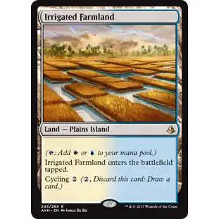 MtG Trading Card Game Amonkhet Rare Foil Irrigated Farmland #245