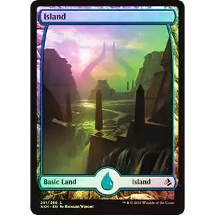MtG Trading Card Game Amonkhet Land Island #251 [Foil Full-Art]