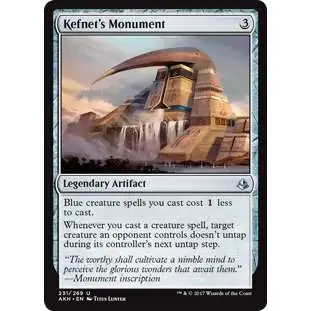 MtG Trading Card Game Amonkhet Uncommon Kefnet's Monument #231