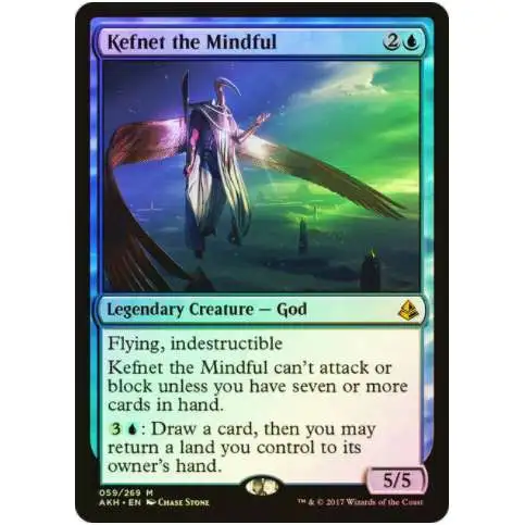 MtG Trading Card Game Amonkhet Mythic Rare Foil Kefnet the Mindful #59