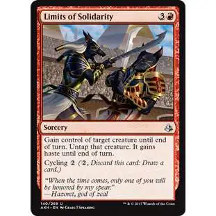 MtG Trading Card Game Amonkhet Uncommon Foil Limits of Solidarity #140