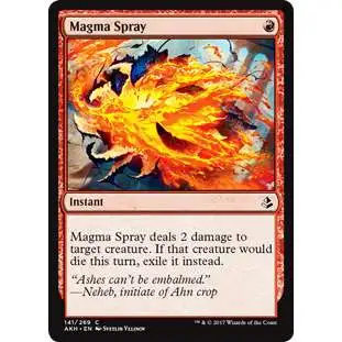 MtG Trading Card Game Amonkhet Common Magma Spray #141
