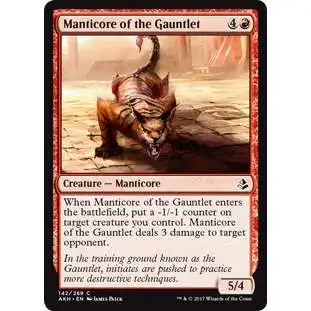 MtG Trading Card Game Amonkhet Common Foil Manticore of the Gauntlet #142