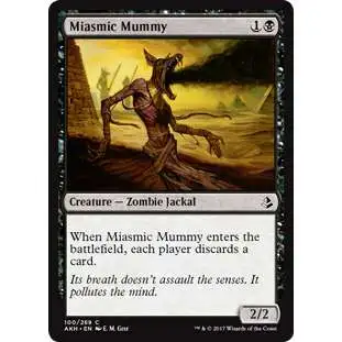 MtG Trading Card Game Amonkhet Common Foil Miasmic Mummy #100