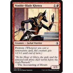 MtG Trading Card Game Amonkhet Common Foil Nimble-Blade Khenra #145