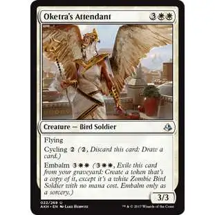 MtG Trading Card Game Amonkhet Uncommon Oketra's Attendant #22