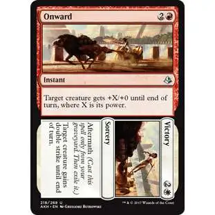MtG Trading Card Game Amonkhet Uncommon Foil Onward to Victory #218