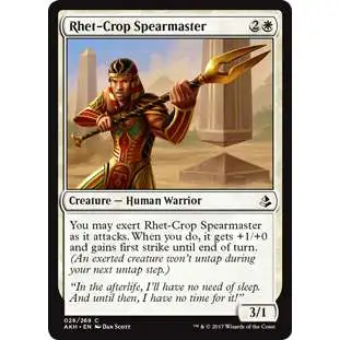 MtG Trading Card Game Amonkhet Common Rhet-Crop Spearmaster #26