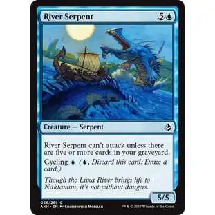 MtG Trading Card Game Amonkhet Common River Serpent #66