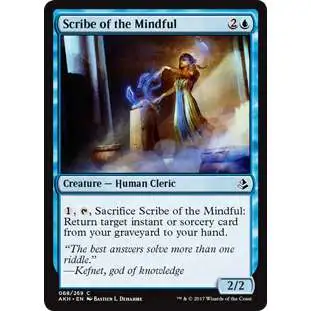 MtG Trading Card Game Amonkhet Common Scribe of the Mindful #68