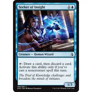 MtG Trading Card Game Amonkhet Common Foil Seeker of Insight #69