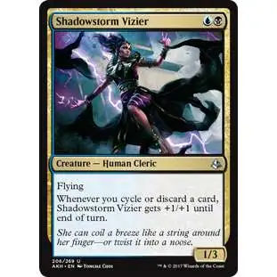 MtG Trading Card Game Amonkhet Uncommon Shadowstorm Vizier #206