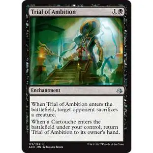 MtG Trading Card Game Amonkhet Uncommon Trial of Ambition #113