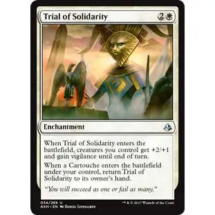 MtG Trading Card Game Amonkhet Uncommon Trial of Solidarity #34