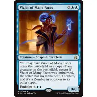 MtG Trading Card Game Amonkhet Rare Vizier of Many Faces #74