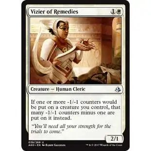 MtG Trading Card Game Amonkhet Uncommon Foil Vizier of Remedies #38