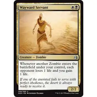 MtG Trading Card Game Amonkhet Uncommon Wayward Servant #208