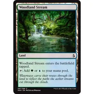 MtG Trading Card Game Amonkhet Common Woodland Stream #287