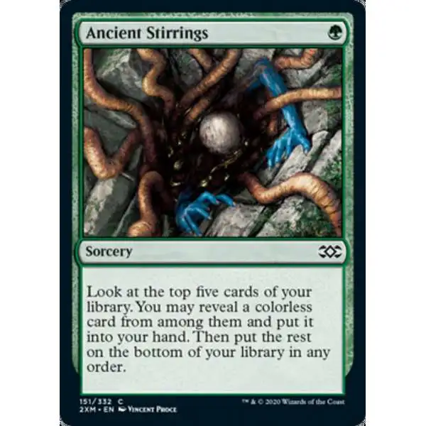 MtG Double Masters Common Foil Ancient Stirrings #151