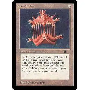 MtG Antiquities Rare Coral Helm [Played]