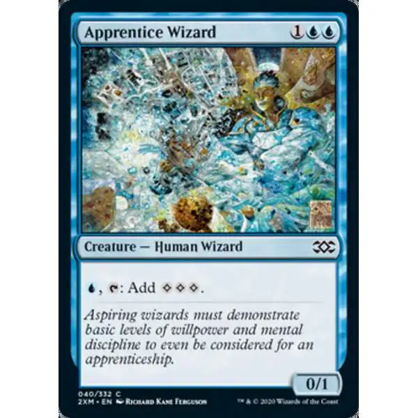 MtG Double Masters Common Foil Apprentice Wizard #40
