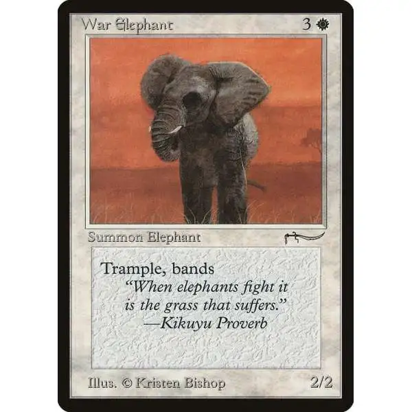 MtG Arabian Nights Common War Elephant [Light Version] [Lightly Played]
