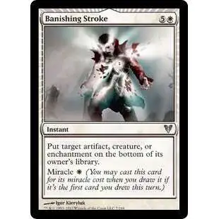 MtG Trading Card Game Avacyn Restored Uncommon Foil Banishing Stroke #7