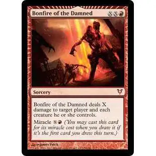 MtG Trading Card Game Avacyn Restored Mythic Rare Bonfire of the Damned #129