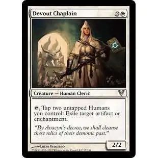 MtG Trading Card Game Avacyn Restored Uncommon Devout Chaplain #17