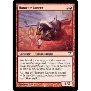 MtG Trading Card Game Avacyn Restored Common Hanweir Lancer #138