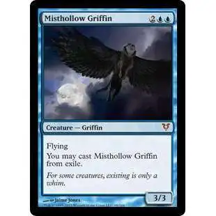 MtG Trading Card Game Avacyn Restored Mythic Rare Misthollow Griffin #68