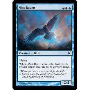 MtG Trading Card Game Avacyn Restored Common Mist Raven #67