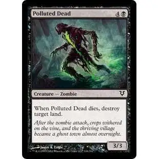 MtG Trading Card Game Avacyn Restored Common Polluted Dead #116