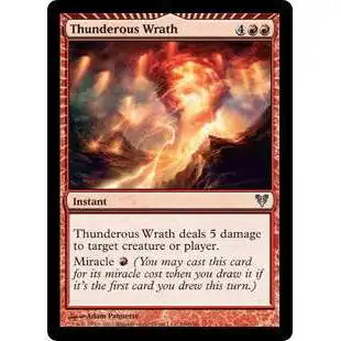 MtG Trading Card Game Avacyn Restored Uncommon Thunderous Wrath #160