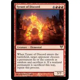 MtG Trading Card Game Avacyn Restored Rare Tyrant of Discord #162