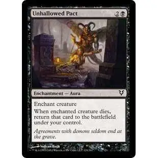 MtG Trading Card Game Avacyn Restored Common Unhallowed Pact #124