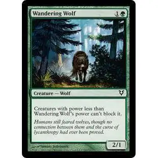 MtG Trading Card Game Avacyn Restored Common Wandering Wolf #202