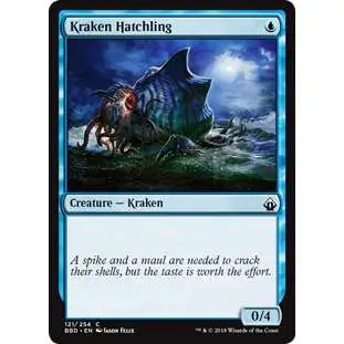 MtG Trading Card Game Battlebond Common Kraken Hatchling #121