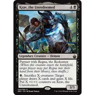 MtG Trading Card Game Battlebond Rare Krav, the Unredeemed #4