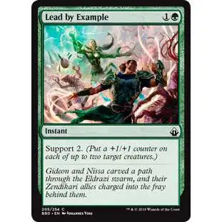 MtG Trading Card Game Battlebond Common Foil Lead by Example #205