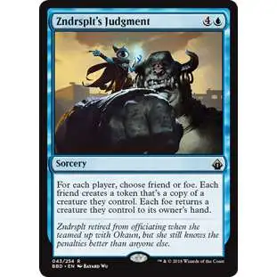 MtG Trading Card Game Battlebond Rare Zndrsplt's Judgment #43