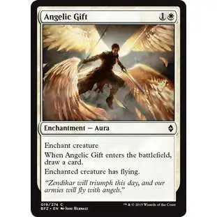 MtG Trading Card Game Battle for Zendikar Common Angelic Gift #19