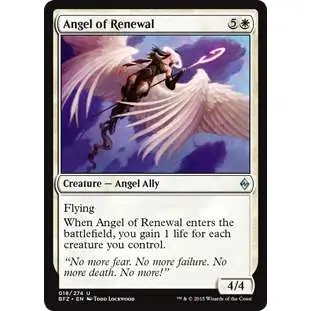 MtG Trading Card Game Battle for Zendikar Uncommon Foil Angel of Renewal #18