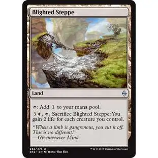 MtG Trading Card Game Battle for Zendikar Uncommon Foil Blighted Steppe #232