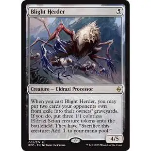 MtG Trading Card Game Battle for Zendikar Rare Blight Herder #2