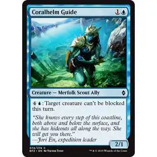 MtG Trading Card Game Battle for Zendikar Common Coralhelm Guide #74