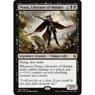 MtG Trading Card Game Battle for Zendikar Mythic Rare Drana, Liberator of Malakir #109