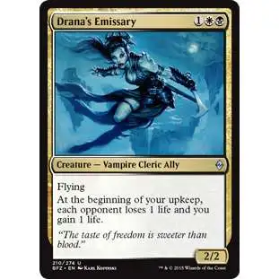 MtG Trading Card Game Battle for Zendikar Uncommon Drana's Emissary #210