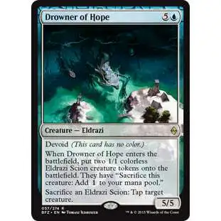 MtG Trading Card Game Battle for Zendikar Rare Drowner of Hope #57