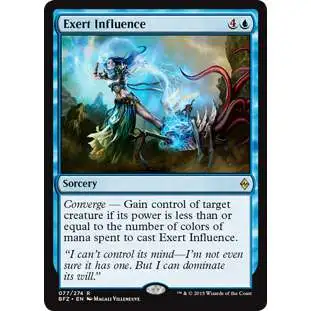 MtG Trading Card Game Battle for Zendikar Rare Foil Exert Influence #77